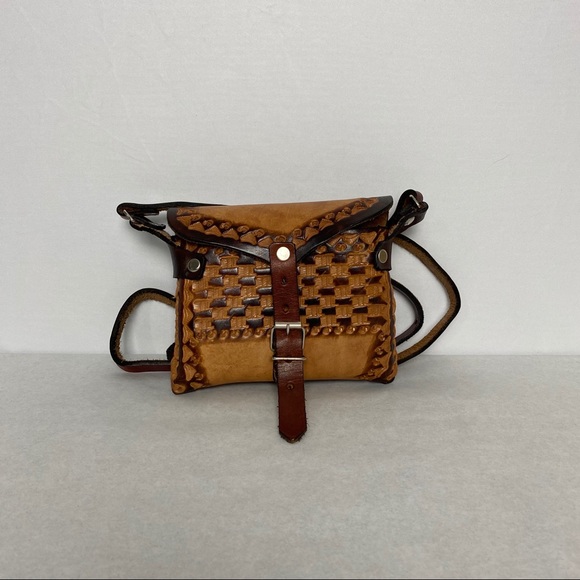 Handbags - Handmade Boho Mini Leather Crossbody Bag